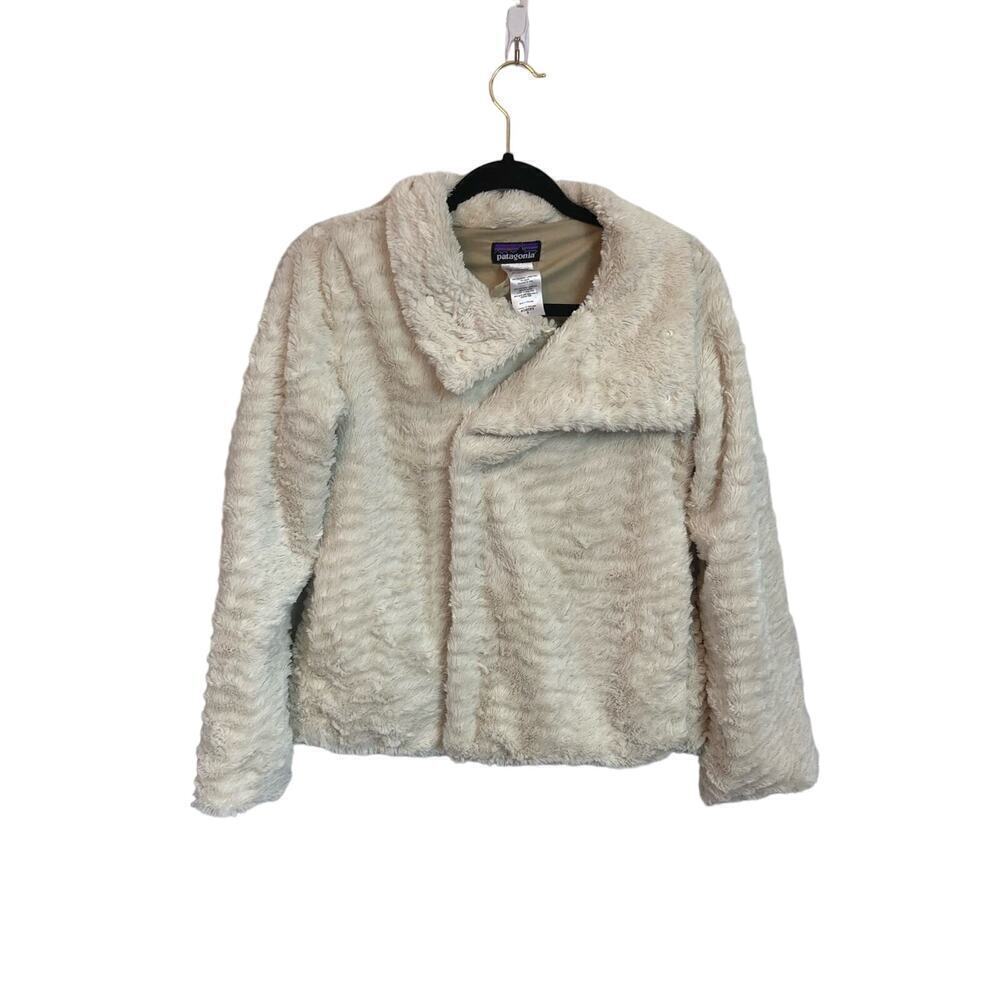 Patagonia Pelage Faux Fur Cream White Coat Size Small
